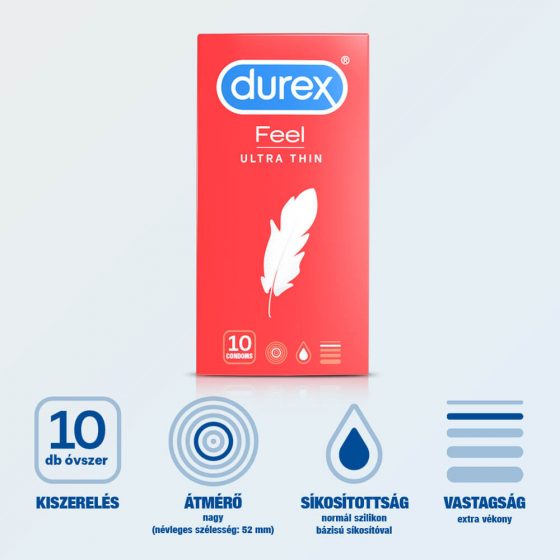 Durex Νιώστε την Υπερλεπτότητα - εξαιρετικά ρεαλιστικό προφυλακτικό (10 τεμ.)