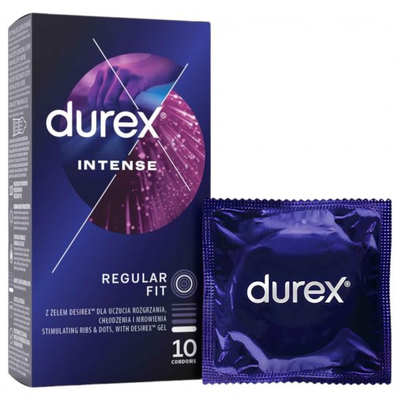 Durex Intense - προφυλακτικά με ραβδώσεις και κουκκίδες (10 τεμάχια)