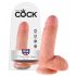 King Cock 7 με όρχεις dildo (18 cm) - φυσικό 