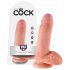 King Cock 7 με όρχεις dildo (18 cm) - φυσικό 