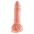 King Cock 7 με όρχεις dildo (18 cm) - φυσικό 