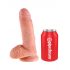 King Cock 7 με όρχεις dildo (18 cm) - φυσικό 