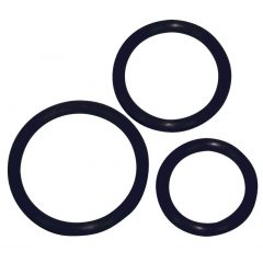   You2Toys Sexy Circles - Τρίο σιλικονένιων δαχτυλιδιών πέους - μαύρο