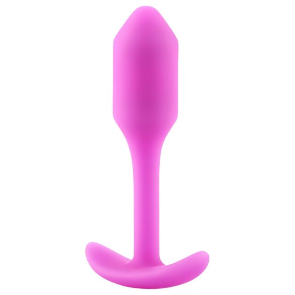 b-vibe Snug Plug 1 - πρωκτική σφήνα με εσωτερικό βάρος (55g) - ροζ