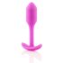 b-vibe Snug Plug 1 - πρωκτικό δονητής με εσωτερικό βάρος (55g) - ροζ 