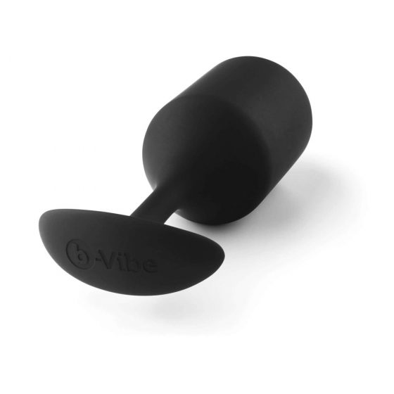 b-vibe Snug Plug 4 - διπλό μπαλάκι πρωκτικό dildo (257g) - μαύρο
