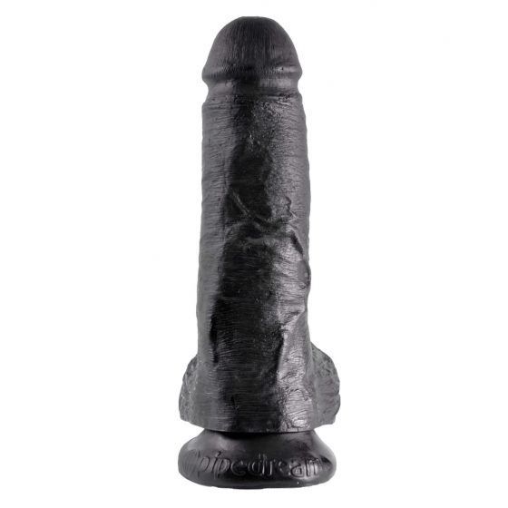 King Cock 8 με όρχεις δονητής (20 εκ) - μαύρο