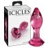 Icicles No. 79 - Μυτερό γυάλινο πρωκτικό δονητή (ροζ)