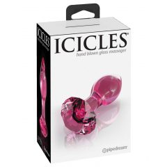   Icicles No. 79 - Μυτερό γυάλινο πρωκτικό δονητή (ροζ)