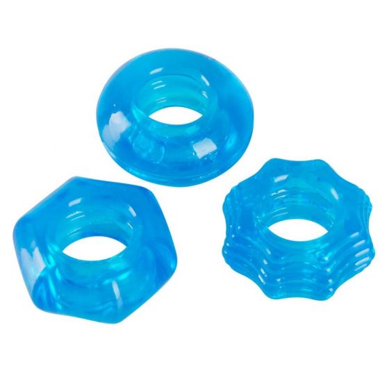 You2Toys - Ελαστικά τρίο δαχτυλιδιών πέους σιλικόνης (μπλε)
