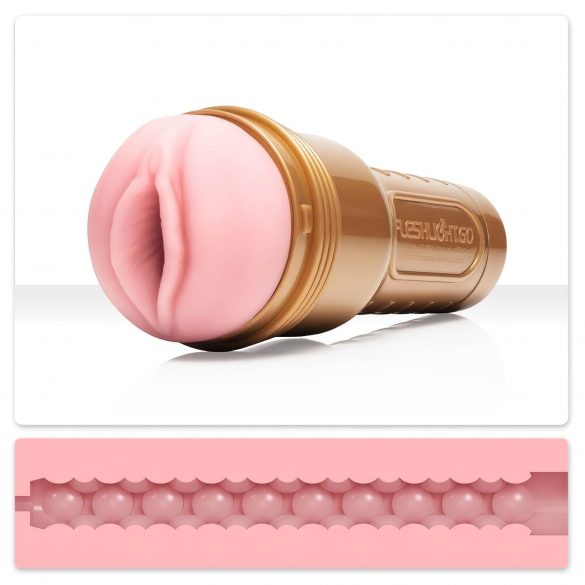 Fleshlight GO Μονάδα Εκπαίδευσης Αντοχής Κυρία - συμπαγής κόλπος (ροζ) 