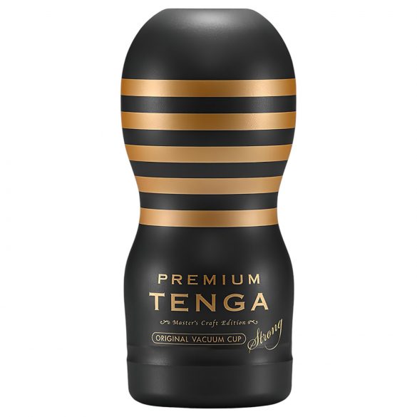 TENGA Premium Strong - Μοναδική απόλαυση μιας χρήσης (μαύρο)