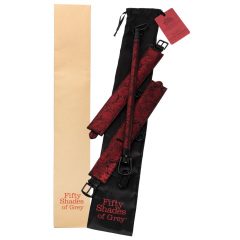   Πενήντα Αποχρώσεις του Γκρι - μπάρα στήριξης ποδιών με χειροπέδες (μαύρο-κόκκινο)