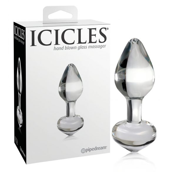 Icicles No. 44 - κωνικό γυάλινο ανάλογο plug (διάφανο)