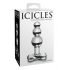 Icicles No. 47 - τριπλό γυάλινο πρωκτικό ομοίωμα με χάντρες (διάφανο)