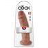 Κing Cock 10 - μεγάλο δονητής με βεντούζα (25cm) - σκούρο φυσικό