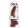 King Cock 9 - large suction cup dildo with testicles (23 cm) - brown 