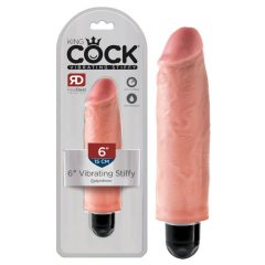   Κing Cock 6 Stiffy - αδιάβροχο, ρεαλιστικό δονητή (15εκ) - φυσικό