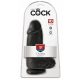 King Cock 9 Chubby - ερωτικό βοήθημα με βεντούζα και όρχεις (23εκ.) - μαύρο