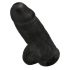 King Cock 9 Chubby - δονητής με βεντούζα και όρχεις (23cm) - μαύρο 