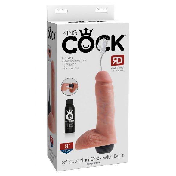 King Cock 20 εκ - φυσικό dildo με εκσπερμάτιση