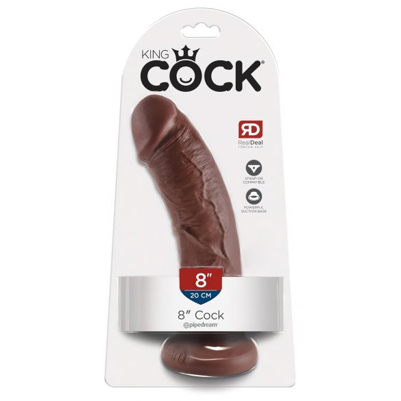 King Cock 8 ομοίωμα πέους (20cm) - καφέ