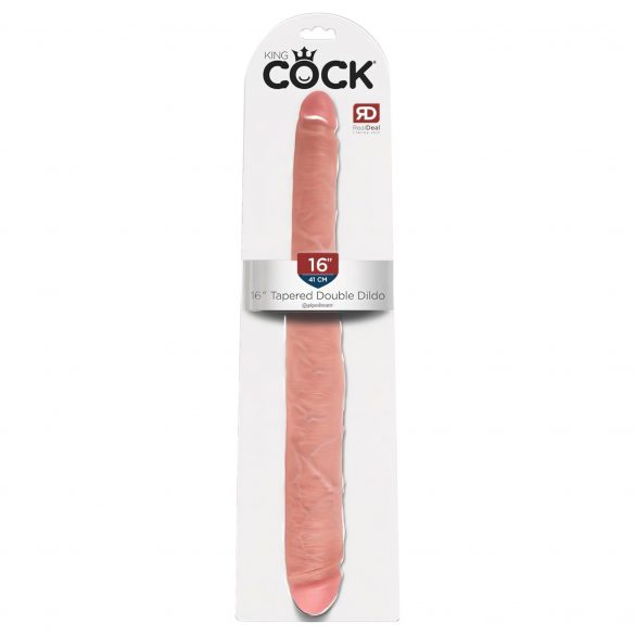 King Cock 16 Tapered - ρεαλιστικό διπλό δονητή (41cm) - φυσικό