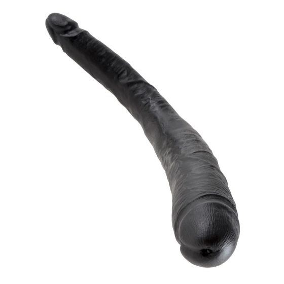 Βασιλιάς Πέος 16 Κωνικός - ρεαλιστικό διπλό δονητής (41cm) - μαύρο
