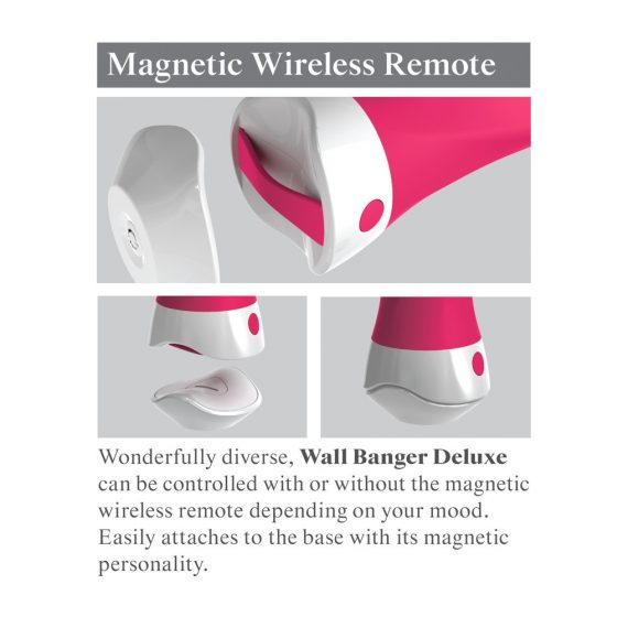 3Some wall banger deluxe - επαναφορτιζόμενος, τηλεχειριζόμενος δονητής με βεντούζα (ροζ)