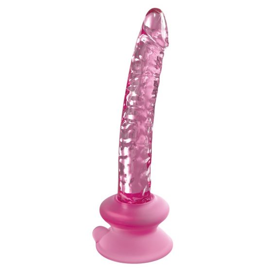 Παγάκια Νο. 86 - γυάλινος δονητής με πέος (ροζ)