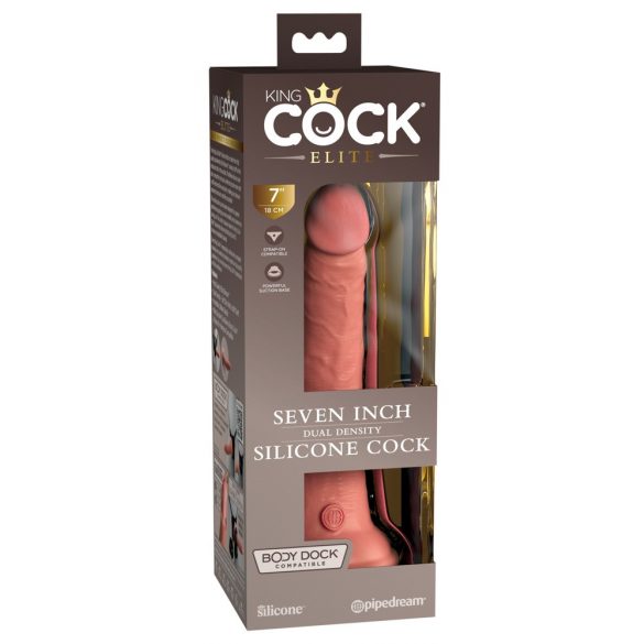 King Cock Elite 7 - ρεαλιστικό ομοίωμα πέους με βεντούζα (18 cm) - φυσικό 