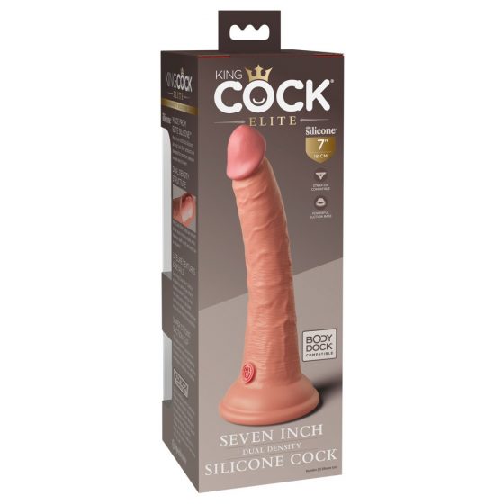 King Cock Elite 7 - ρεαλιστικό ομοίωμα πέους με βεντούζα (18 cm) - φυσικό