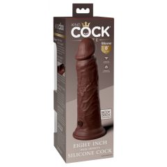   King Cock Elite 8 - ρεαλιστικό dildo με βάση αναρρόφησης (20cm) - καφέ