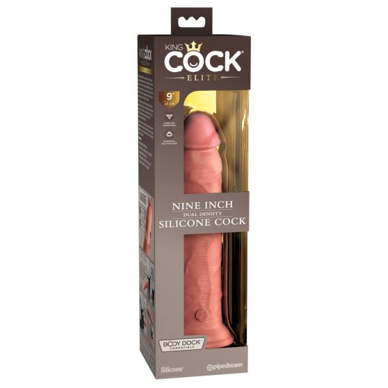 King Cock Elite 9 - ρεαλιστικό δονητή με βάση (23cm) - φυσικό