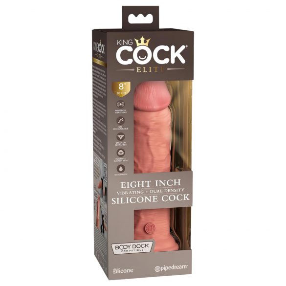 King Cock Elite 8 - Ρεαλιστικός δονητής 20cm με βάση - φυσικό χρώμα