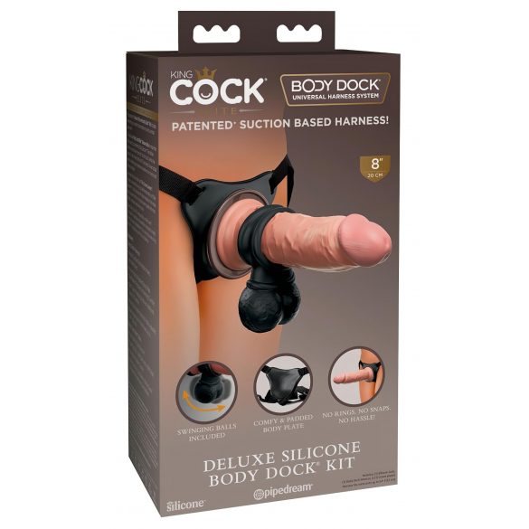 Σετ δονητή προσάρτησης King Cock Elite Deluxe 