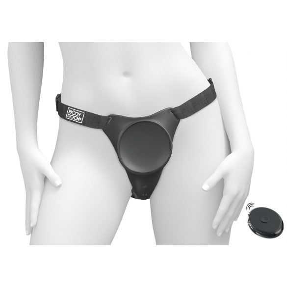 Body Dock G-spot Pro - ασύρματο strap-on (μαύρο)