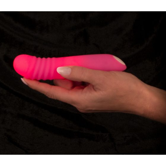 Φωτεινή Μίνι Δόνηση - επαναφορτιζόμενος, φωτιζόμενος δονητής (ροζ)