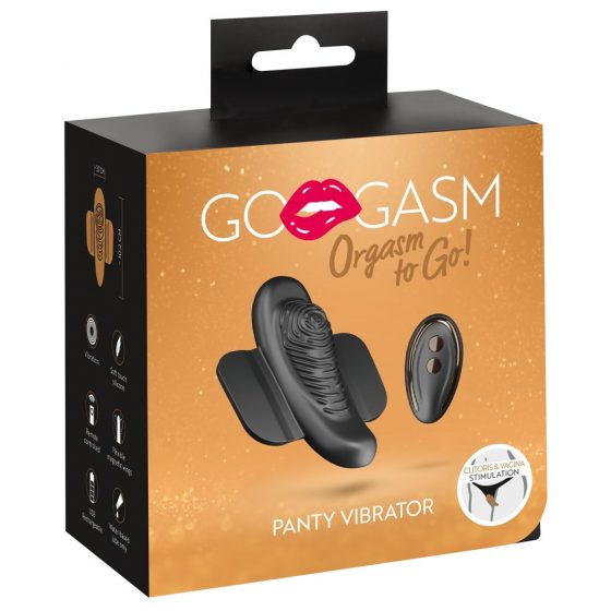 GoGasm Panty - επαναφορτιζόμενος, ασύρματος δονητής κλειτορίδας (μαύρο)