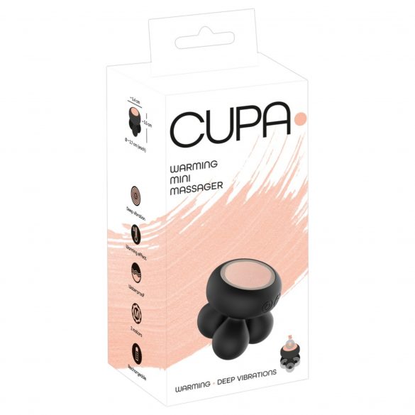 You2Toys CUPA Mini - επαναφορτιζόμενος, θερμαινόμενος μασέρ δονητής (μαύρο) 