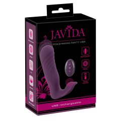   Javida RC - ασύρματος, 2 λειτουργιών δονητής κλειτορίδας (μοβ)