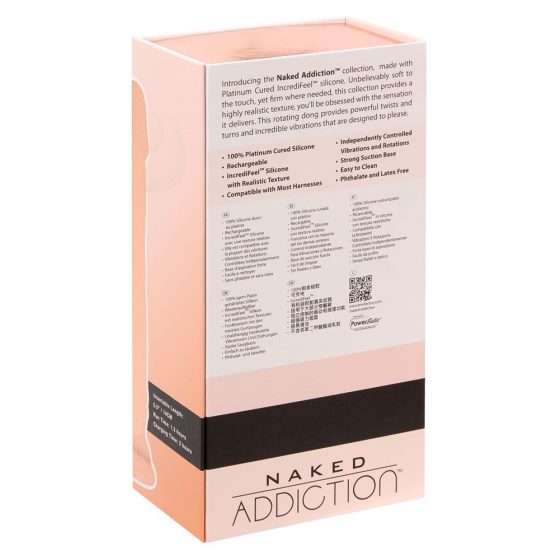 Naked Addiction Περιστροφικός 8 - επαναφορτιζόμενος, περιστρεφόμενος δονητής (20cm) - φυσικό