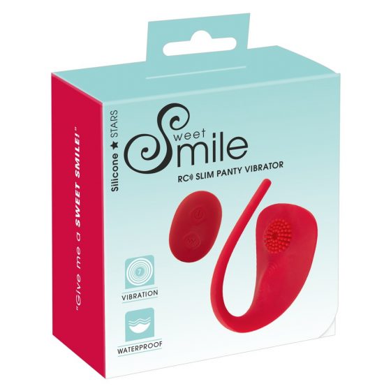 SMILE Λεπτό Εσώρουχο - επαναφορτιζόμενος, ασύρματος δονητής κλειτορίδας (κόκκινο)