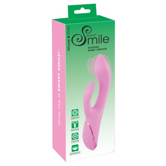 SMILE Κόρακας - επαναφορτιζόμενος δονητής με ερεθιστή κλειτορίδας και κίνηση νεύματος (ροζ)