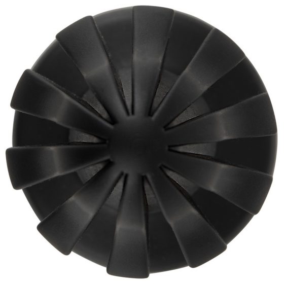 ANOS - εξαιρετικά μαλακό, ραβδωτό πρωκτικό dildo - 5cm (μαύρο)