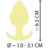 Cuties Μίνι Κώνος Πρωκτικού Διεγέρτη - σιλικόνη - κίτρινο (3,1cm)