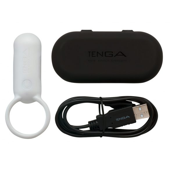 TENGA Smart Vibe - δαχτυλίδι δόνησης πέους (λευκό) 