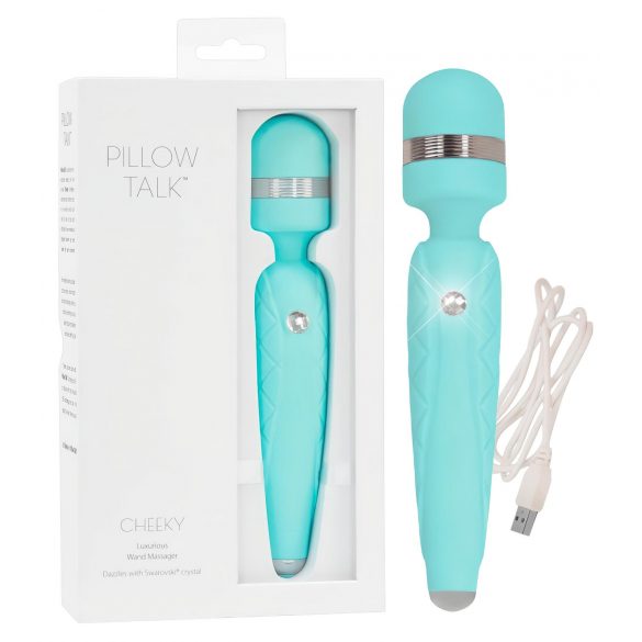 Pillow Talk Cheeky Wand - επαναφορτιζόμενος δονητής-μασέρ (τυρκουάζ)