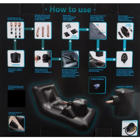 Σκοτεινή Μαγεία - ηλεκτρικό σεξουαλικό μηχάνημα με κρεβάτι (μαύρο)