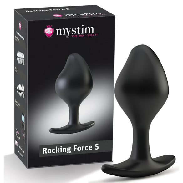 mystim Rocking Force S - ηλεκτρικό πρωκτικό dildo - μικρό (μαύρο)